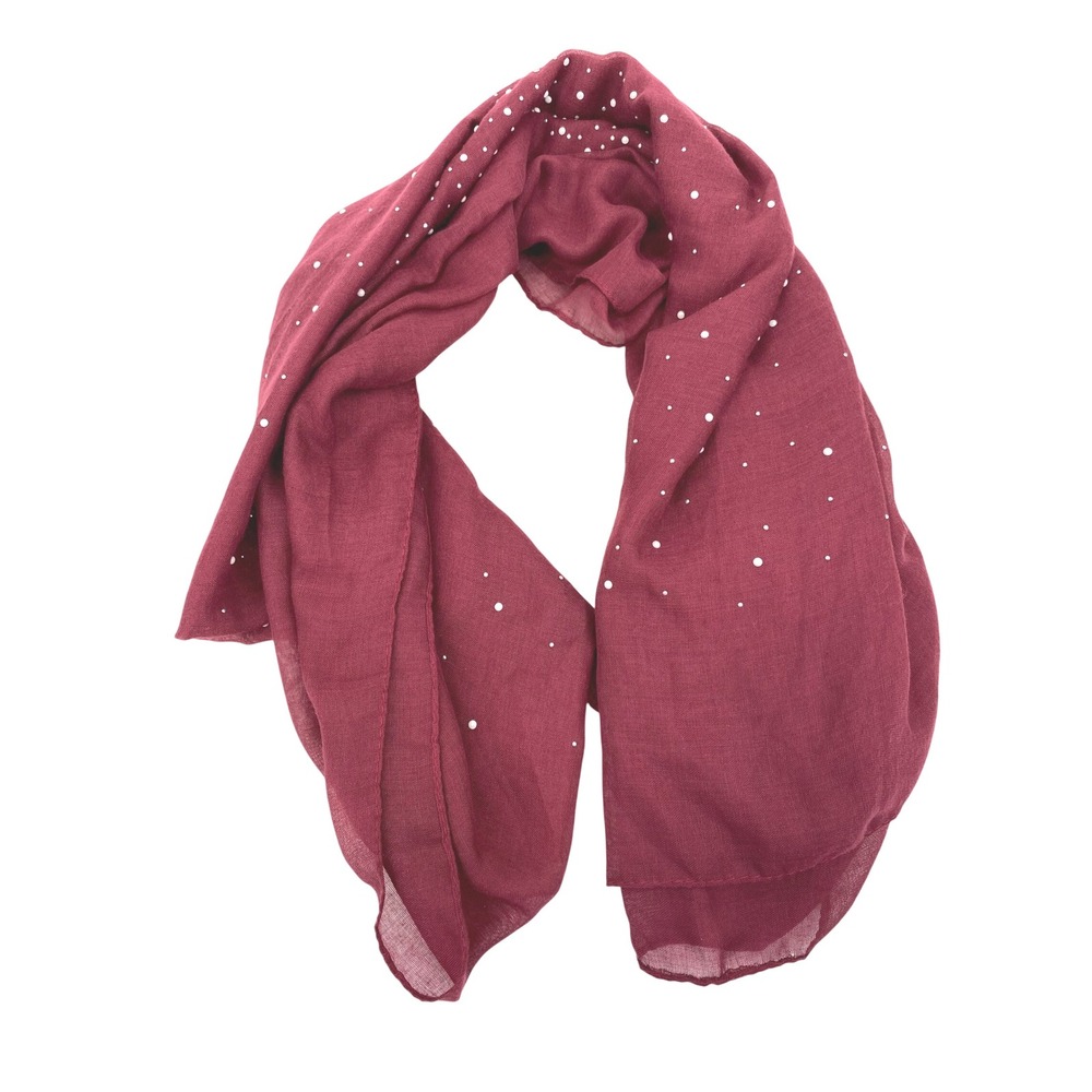 Lulla Collection Embellished Scarf Nordstrom Rack Burgundy‎ NWT